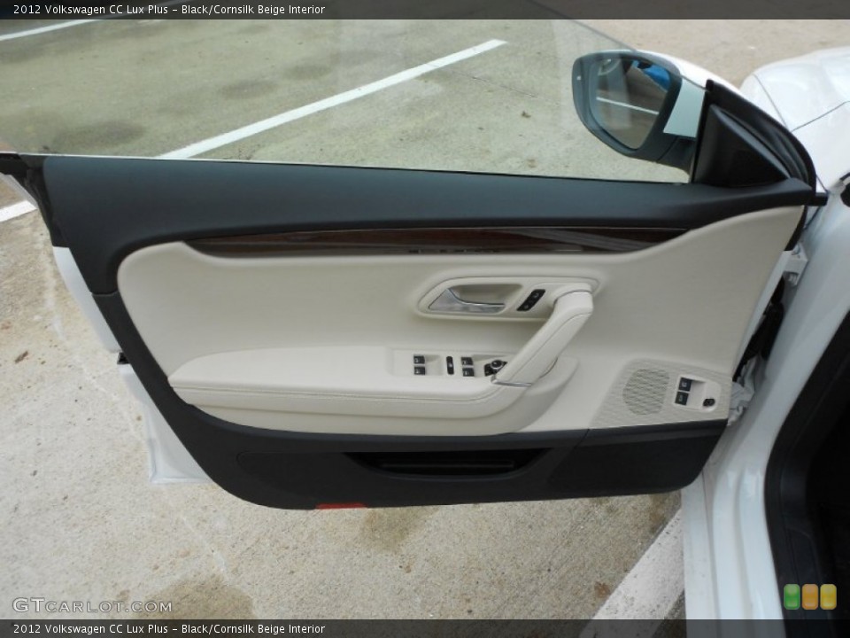 Black/Cornsilk Beige Interior Door Panel for the 2012 Volkswagen CC Lux Plus #61608801