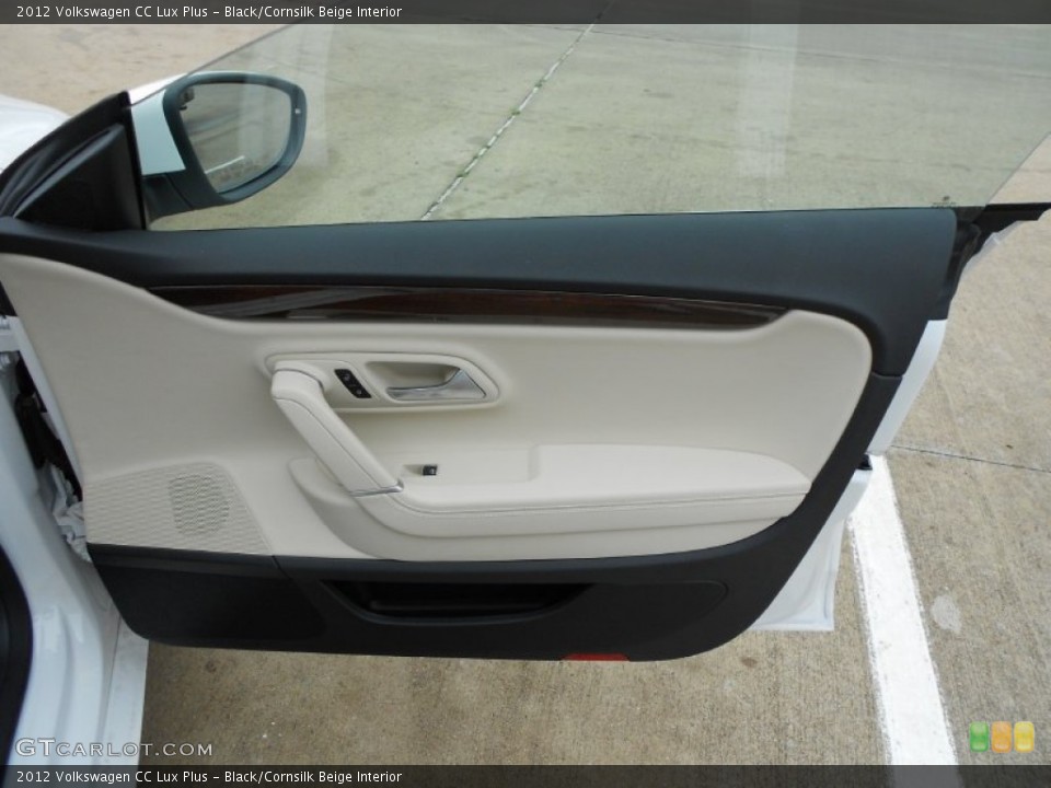 Black/Cornsilk Beige Interior Door Panel for the 2012 Volkswagen CC Lux Plus #61608818