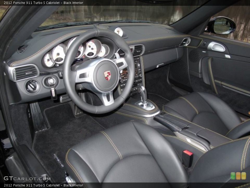 Black Interior Photo for the 2012 Porsche 911 Turbo S Cabriolet #61611384