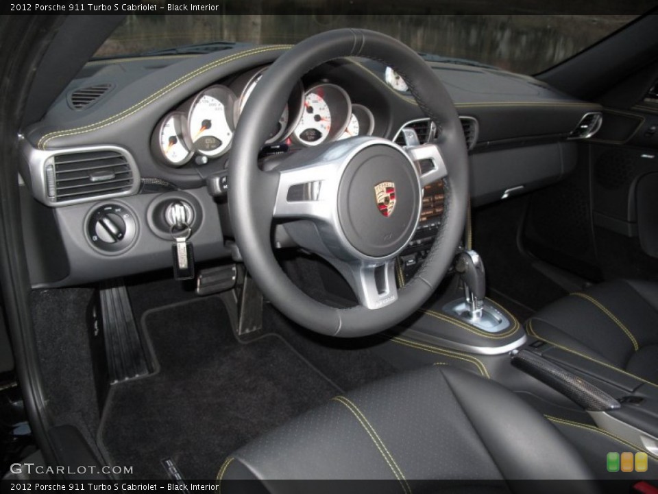 Black Interior Photo for the 2012 Porsche 911 Turbo S Cabriolet #61611487