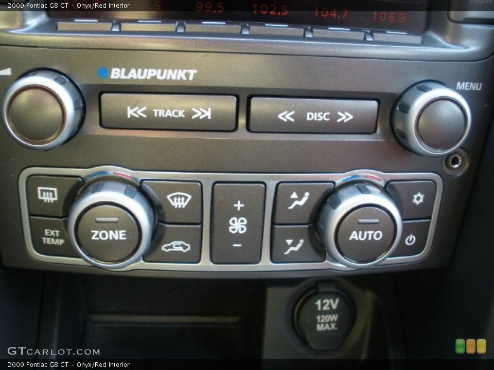 Onyx/Red Interior Controls for the 2009 Pontiac G8 GT #61612806