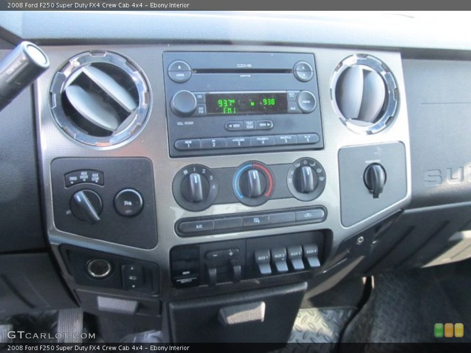 Ebony Interior Controls for the 2008 Ford F250 Super Duty FX4 Crew Cab 4x4 #61615193
