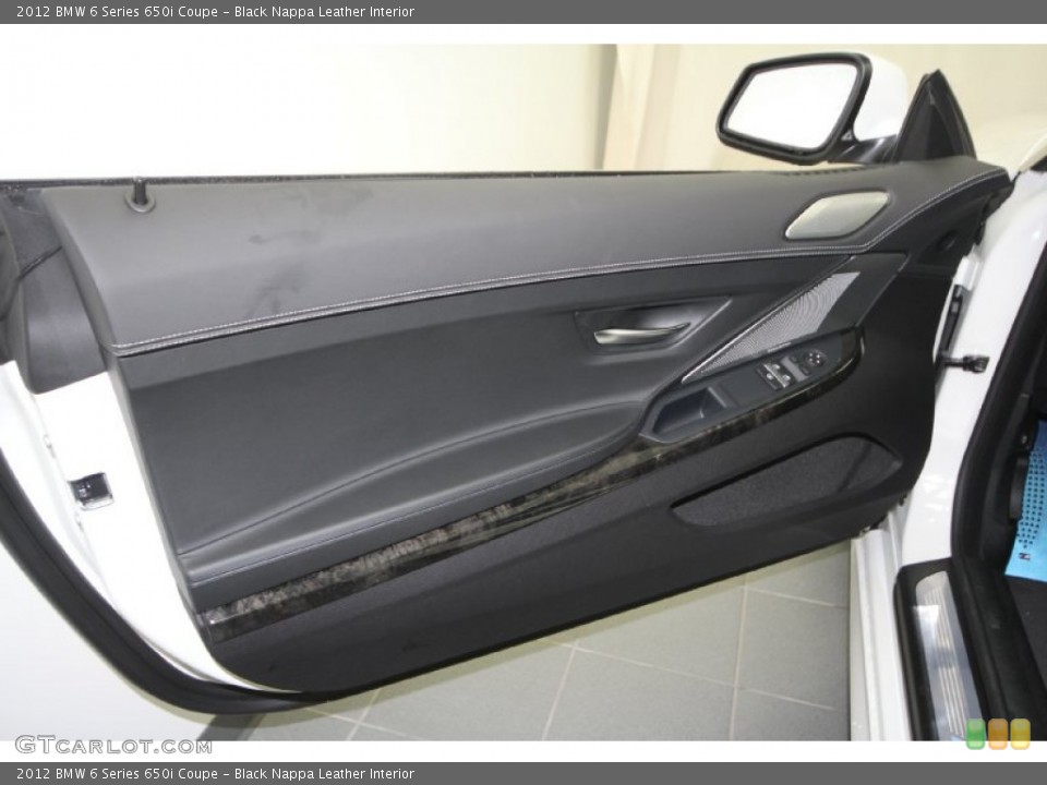 Black Nappa Leather Interior Door Panel for the 2012 BMW 6 Series 650i Coupe #61615506