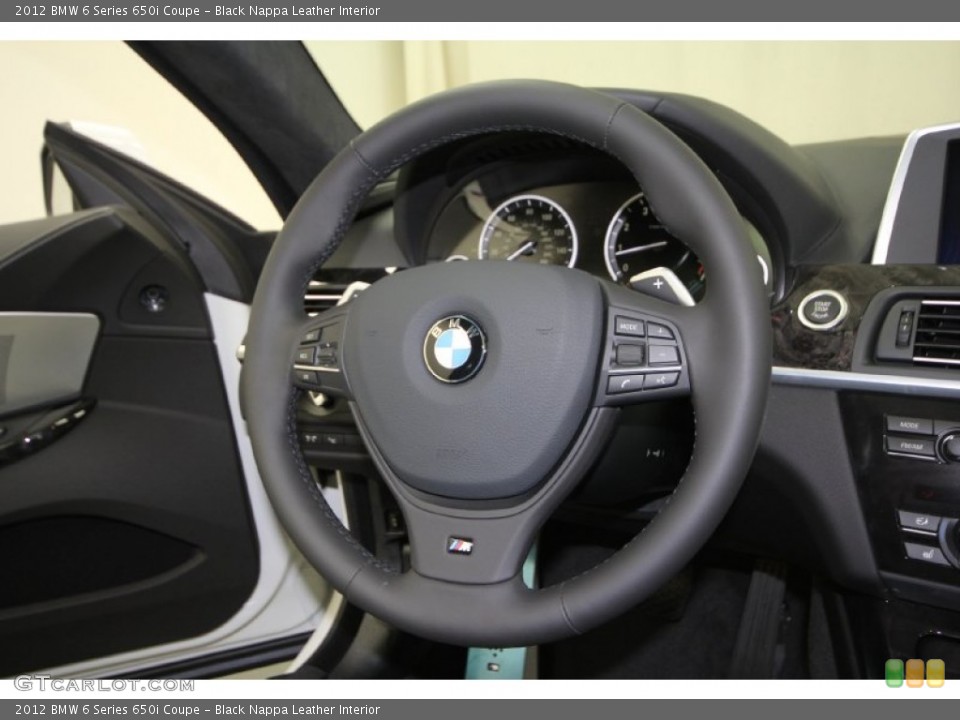 Black Nappa Leather Interior Steering Wheel for the 2012 BMW 6 Series 650i Coupe #61615626