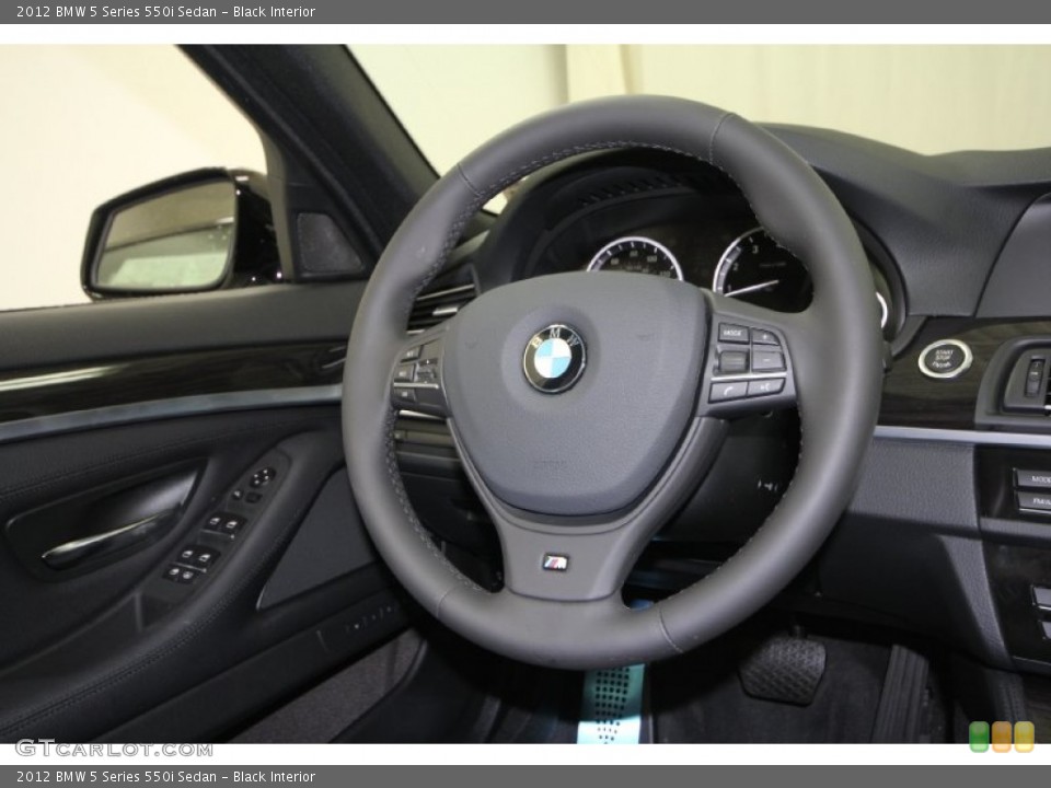 Black Interior Steering Wheel for the 2012 BMW 5 Series 550i Sedan #61615857
