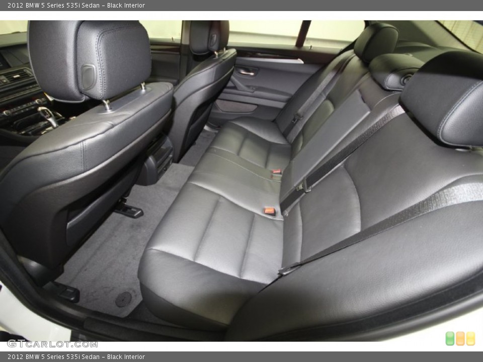 Black Interior Rear Seat for the 2012 BMW 5 Series 535i Sedan #61616505