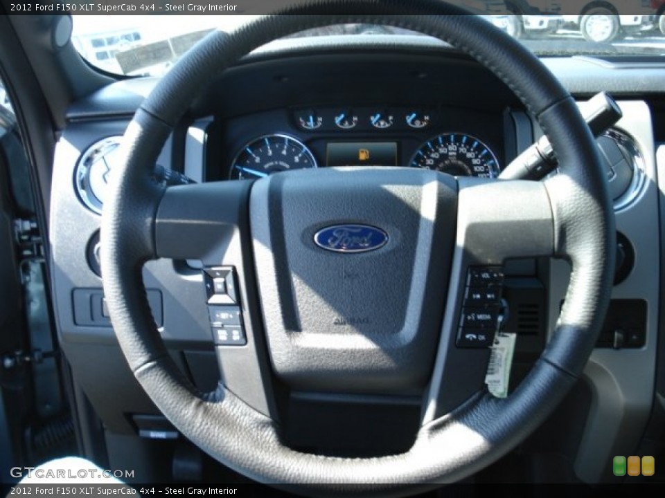 Steel Gray Interior Steering Wheel for the 2012 Ford F150 XLT SuperCab 4x4 #61619745
