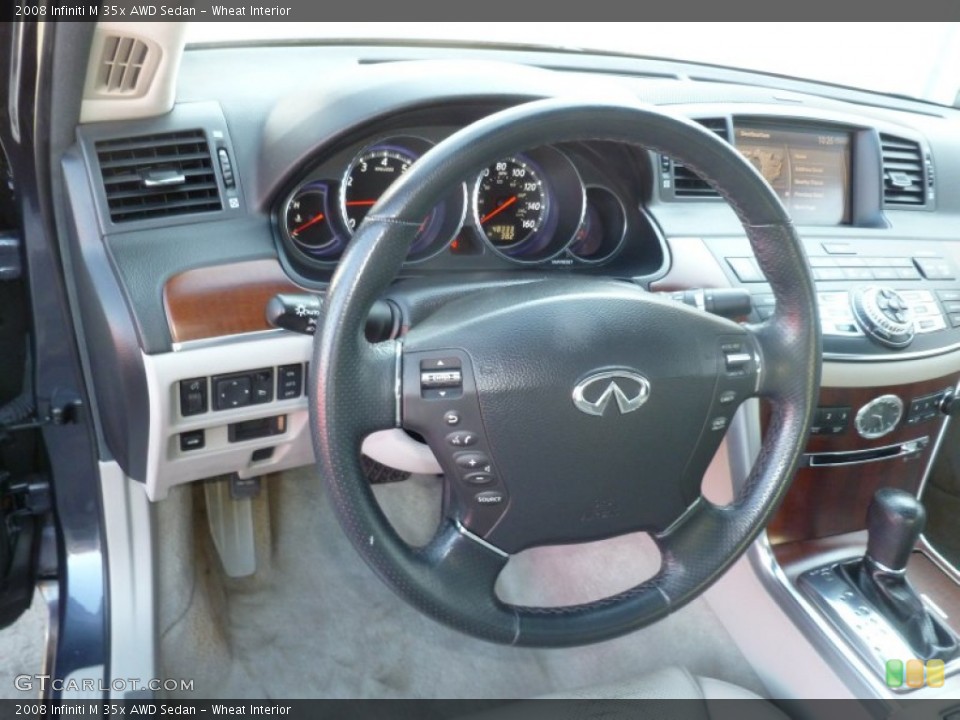 Wheat Interior Steering Wheel for the 2008 Infiniti M 35x AWD Sedan #61619784