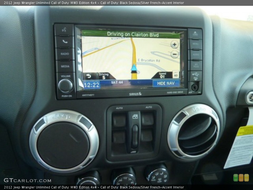 Call of Duty: Black Sedosa/Silver French-Accent Interior Navigation for the 2012 Jeep Wrangler Unlimited Call of Duty: MW3 Edition 4x4 #61620201
