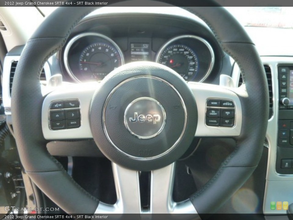 SRT Black Interior Steering Wheel for the 2012 Jeep Grand Cherokee SRT8 4x4 #61620399