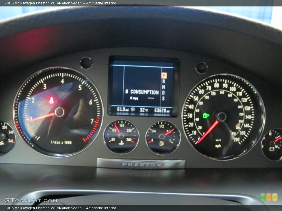 Anthracite Interior Gauges for the 2006 Volkswagen Phaeton V8 4Motion Sedan #61622996