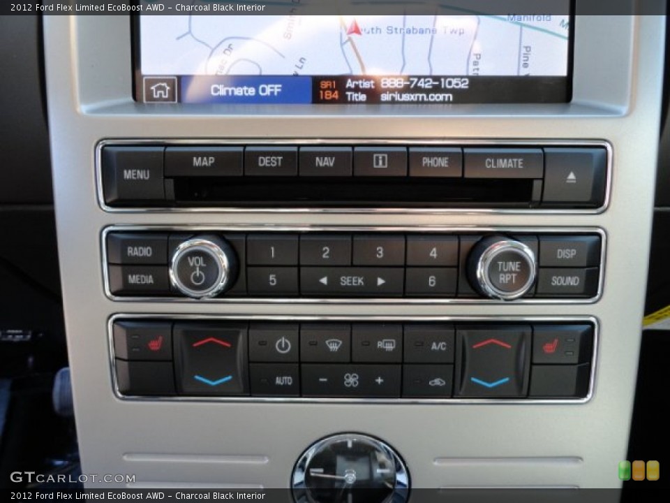 Charcoal Black Interior Controls for the 2012 Ford Flex Limited EcoBoost AWD #61627332