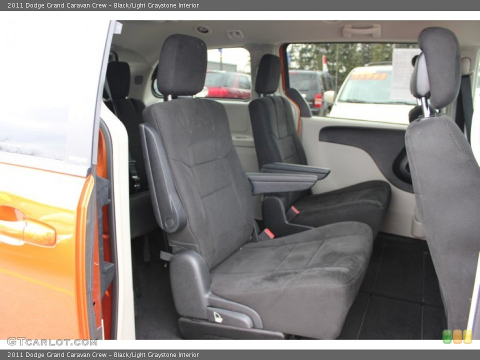 Black/Light Graystone Interior Rear Seat for the 2011 Dodge Grand Caravan Crew #61627680