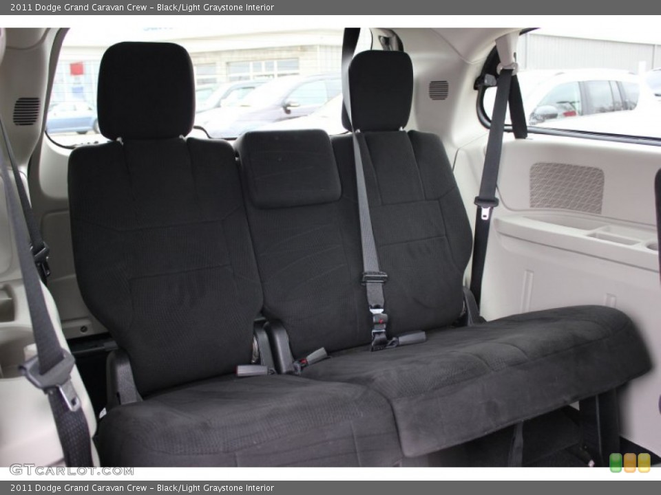 Black/Light Graystone Interior Rear Seat for the 2011 Dodge Grand Caravan Crew #61627687
