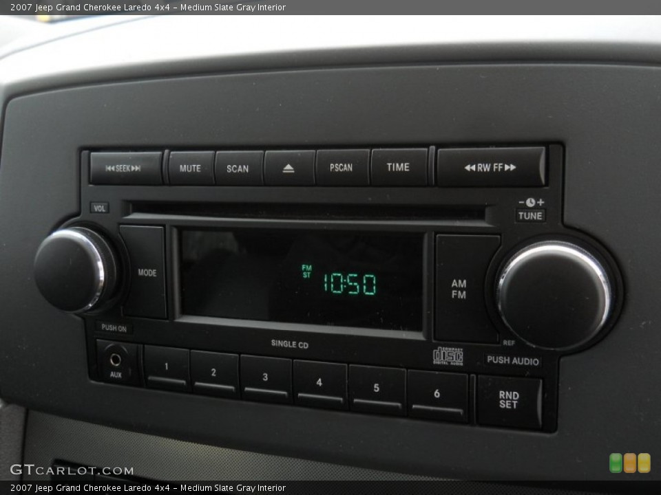 Medium Slate Gray Interior Audio System for the 2007 Jeep Grand Cherokee Laredo 4x4 #61628642