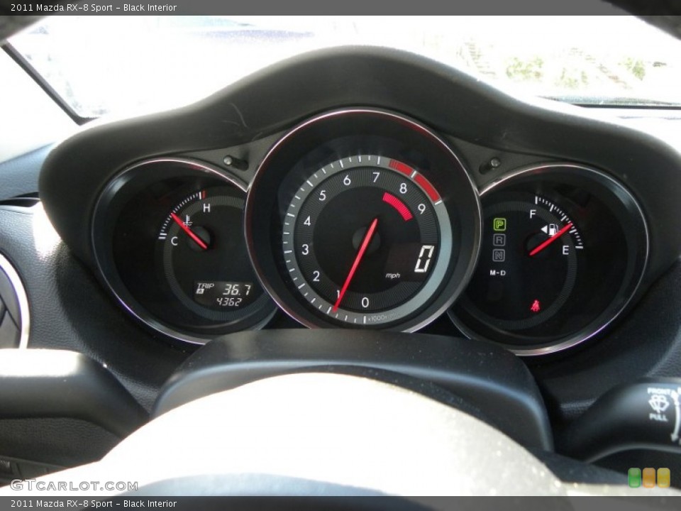 Black Interior Gauges for the 2011 Mazda RX-8 Sport #61631540