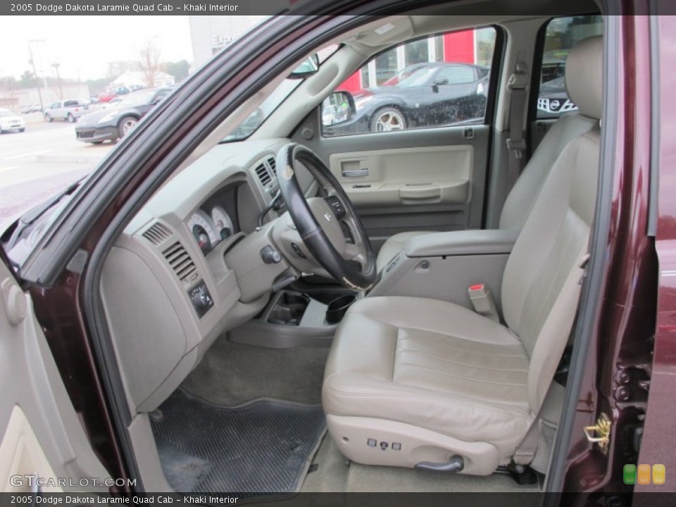 Khaki Interior Front Seat for the 2005 Dodge Dakota Laramie Quad Cab #61632539