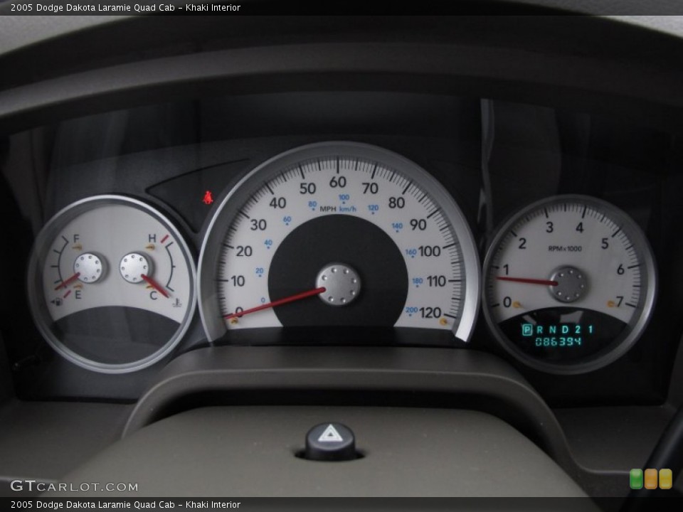 Khaki Interior Gauges for the 2005 Dodge Dakota Laramie Quad Cab #61632635