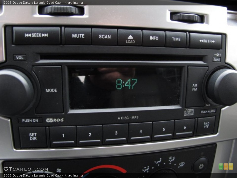 Khaki Interior Audio System for the 2005 Dodge Dakota Laramie Quad Cab #61632641