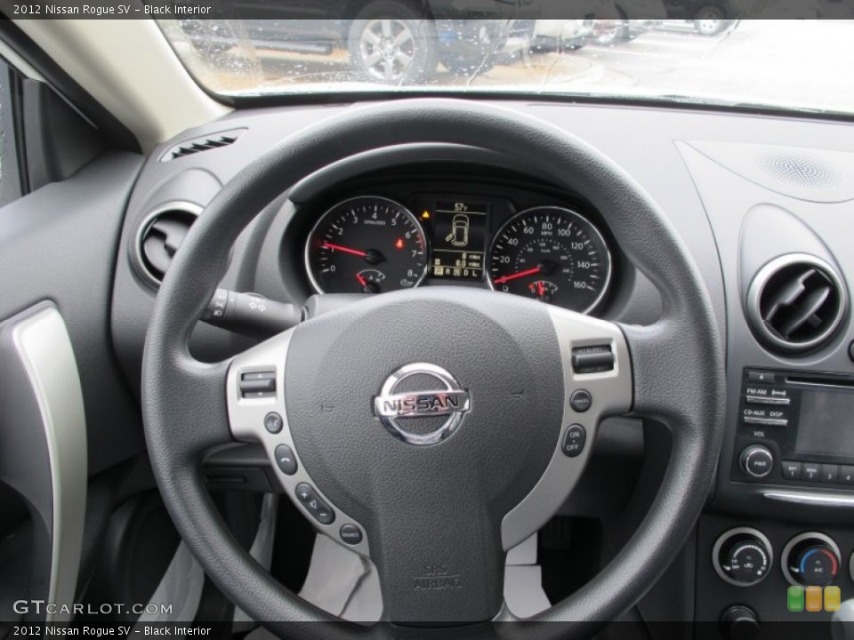 Black Interior Steering Wheel for the 2012 Nissan Rogue SV #61632964