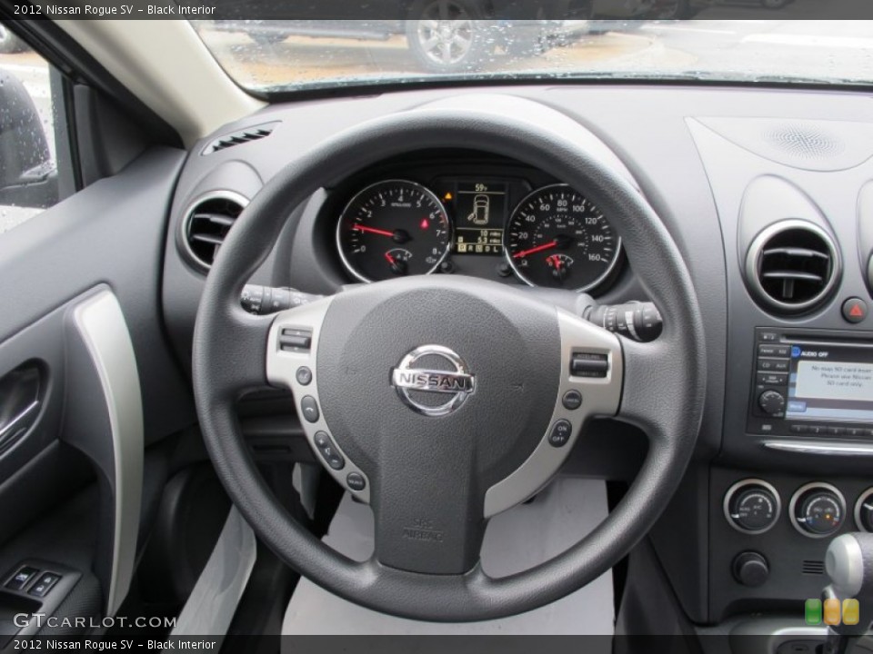 Black Interior Steering Wheel for the 2012 Nissan Rogue SV #61633115