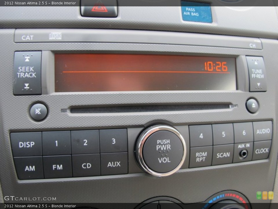Blonde Interior Audio System for the 2012 Nissan Altima 2.5 S #61633439