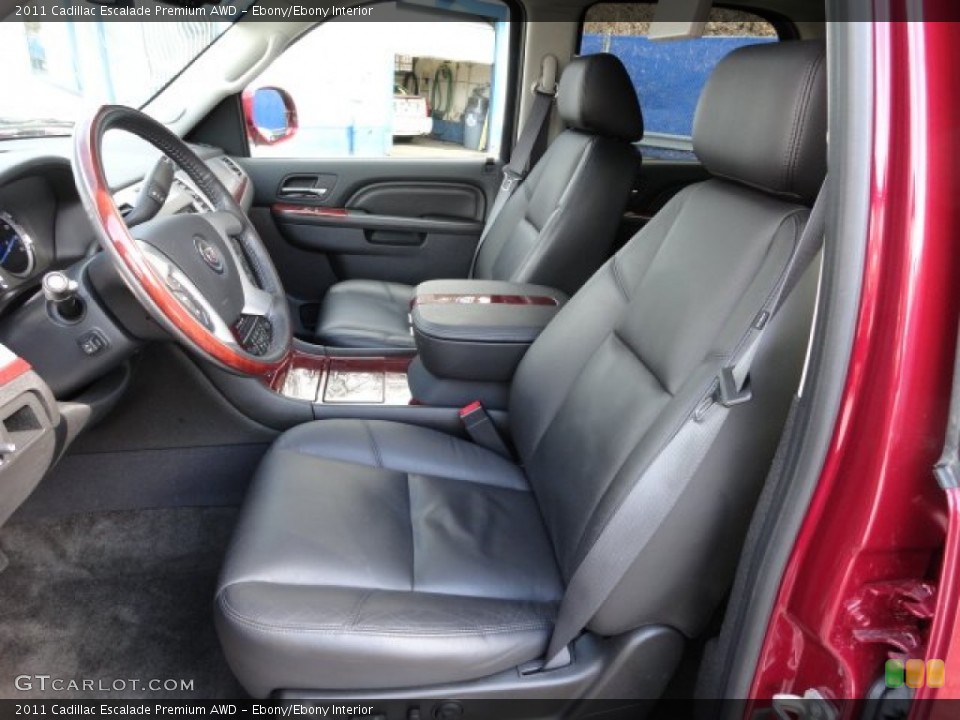 Ebony/Ebony Interior Front Seat for the 2011 Cadillac Escalade Premium AWD #61633959