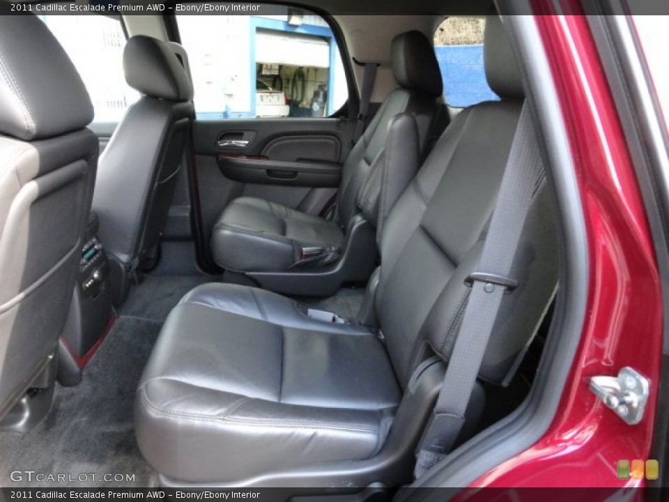 Ebony/Ebony Interior Rear Seat for the 2011 Cadillac Escalade Premium AWD #61633964