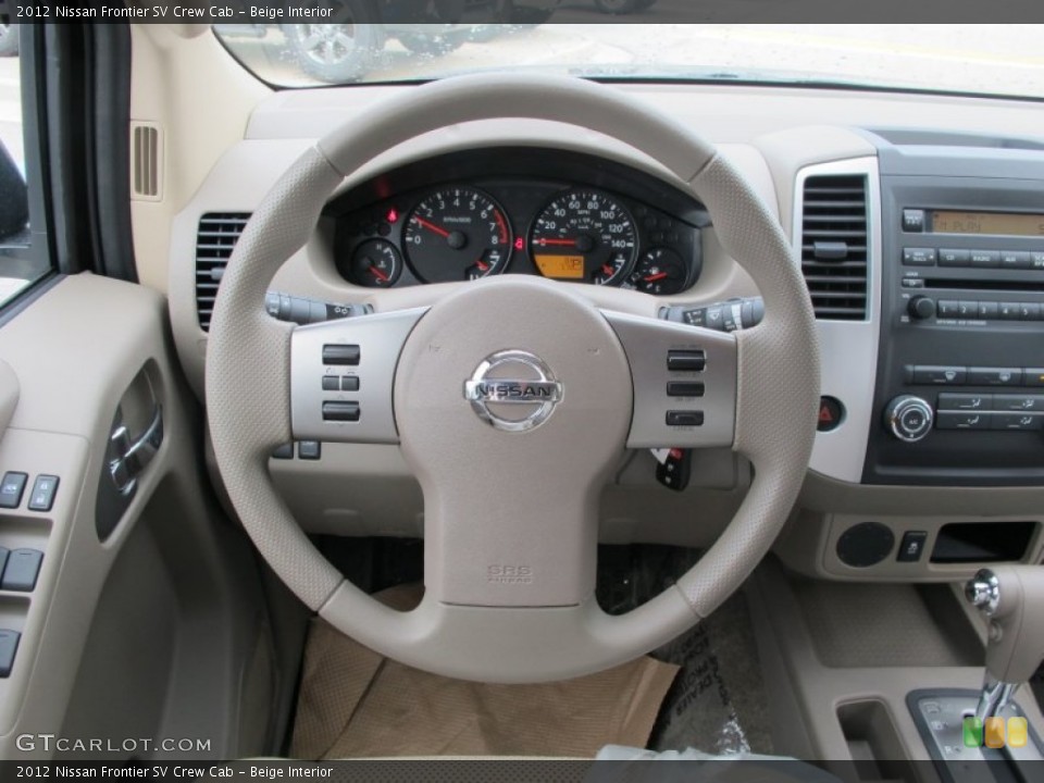 Beige Interior Steering Wheel for the 2012 Nissan Frontier SV Crew Cab #61634195