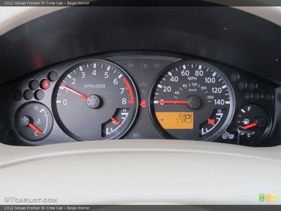 Beige Interior Gauges for the 2012 Nissan Frontier SV Crew Cab #61634205