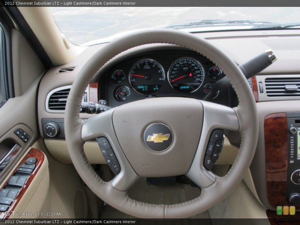 Light Cashmere/Dark Cashmere Interior Steering Wheel for the 2012 Chevrolet Suburban LTZ #61635362
