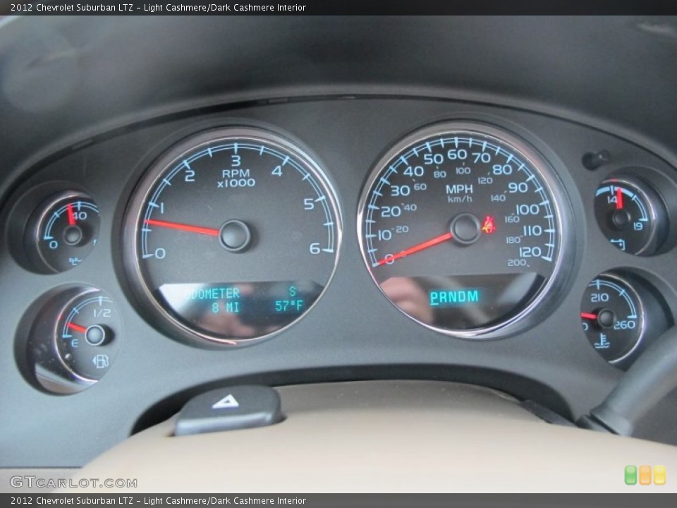 Light Cashmere/Dark Cashmere Interior Gauges for the 2012 Chevrolet Suburban LTZ #61635373