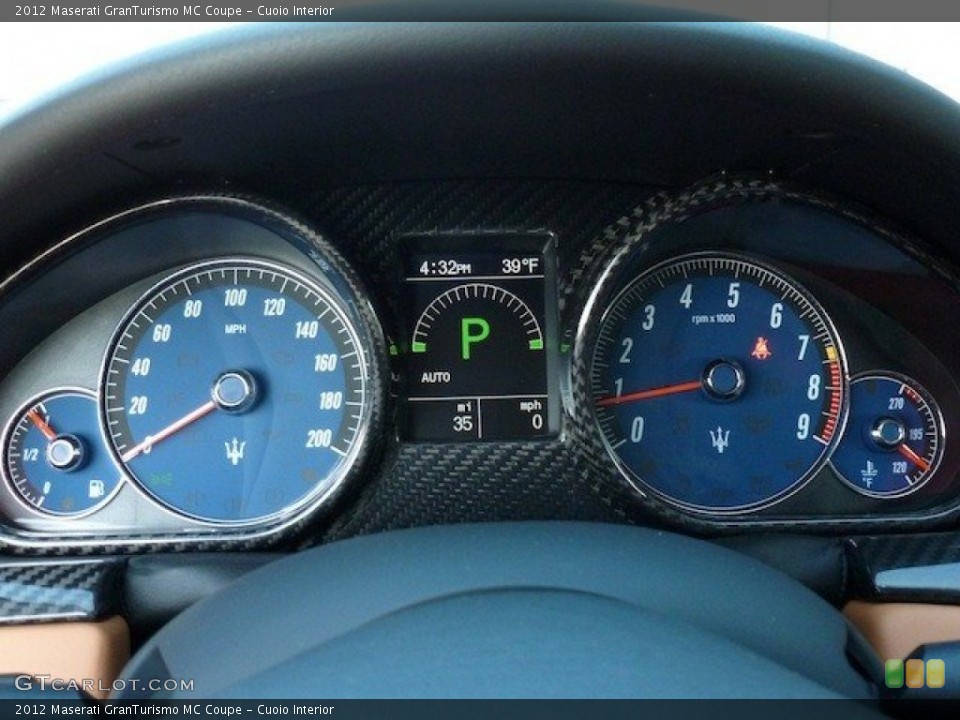 Cuoio Interior Gauges for the 2012 Maserati GranTurismo MC Coupe #61636628