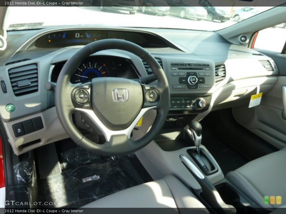 Gray Interior Dashboard for the 2012 Honda Civic EX-L Coupe #61637150