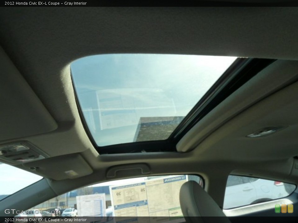 Gray Interior Sunroof for the 2012 Honda Civic EX-L Coupe #61637178