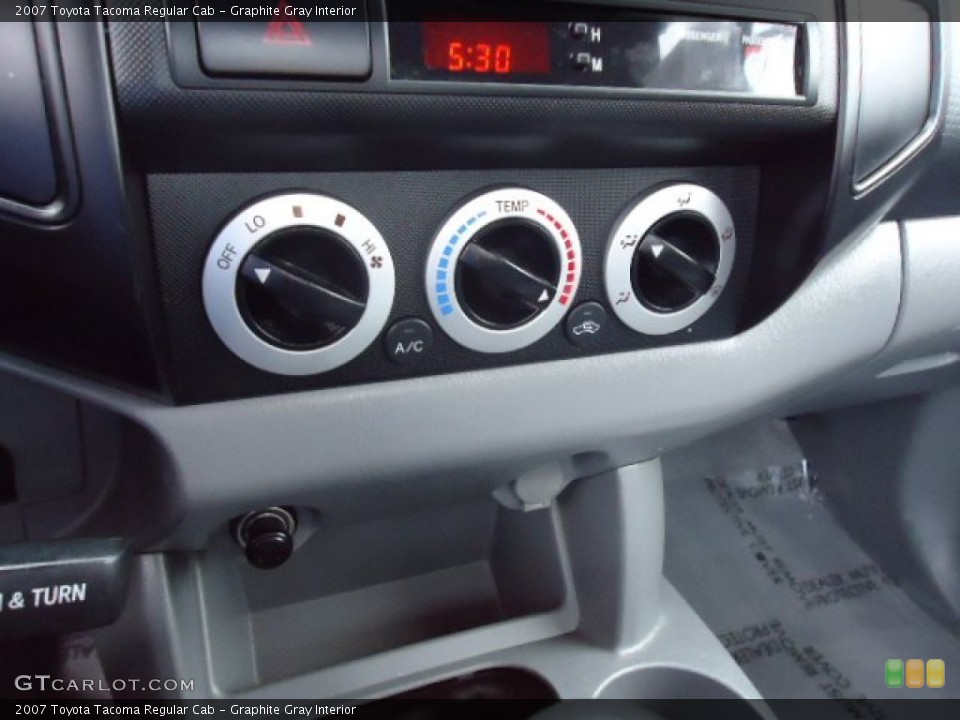 Graphite Gray Interior Controls for the 2007 Toyota Tacoma Regular Cab #61638323