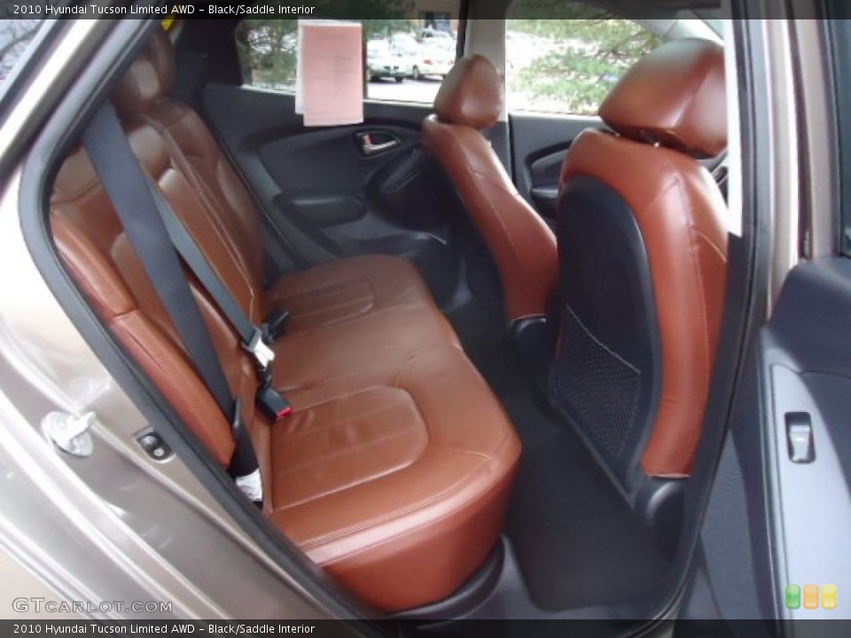 Black/Saddle Interior Rear Seat for the 2010 Hyundai Tucson Limited AWD #61639172