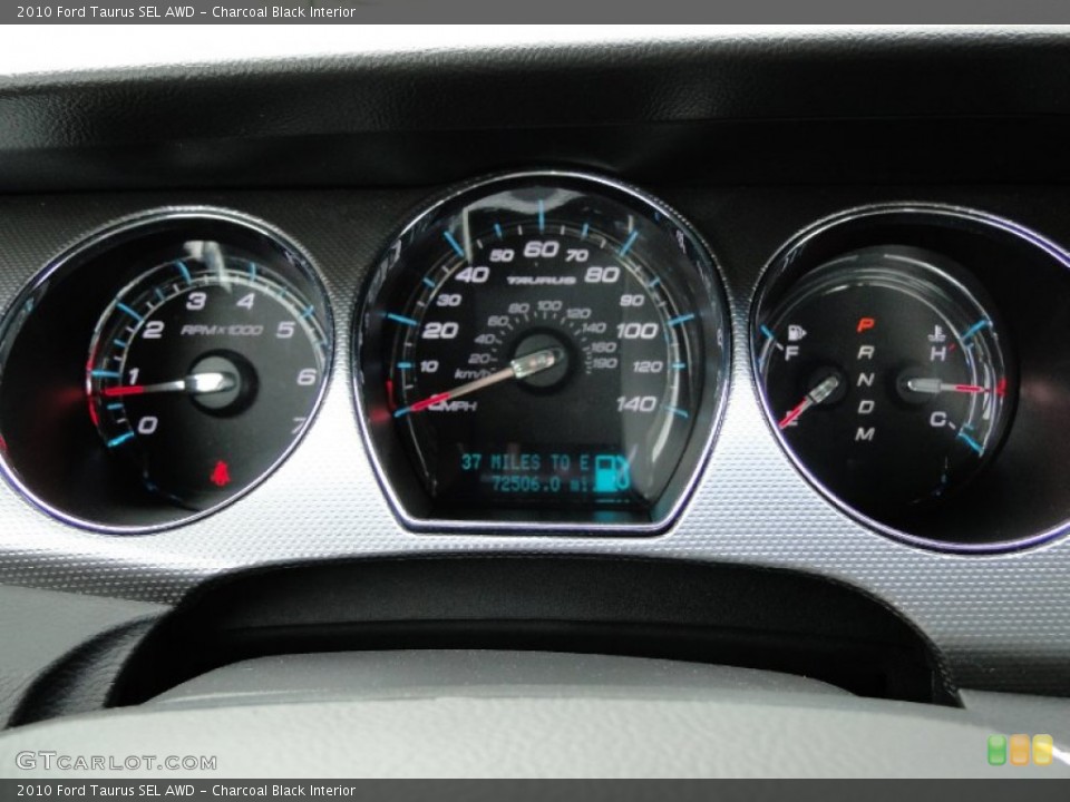 Charcoal Black Interior Gauges for the 2010 Ford Taurus SEL AWD #61640108