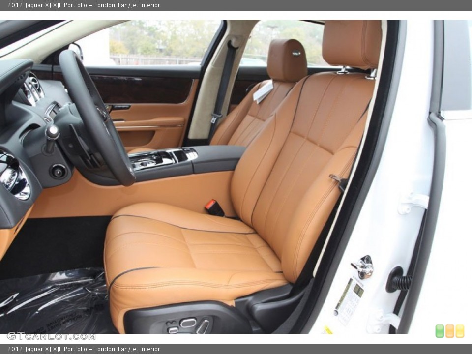 London Tan/Jet Interior Front Seat for the 2012 Jaguar XJ XJL Portfolio #61640843