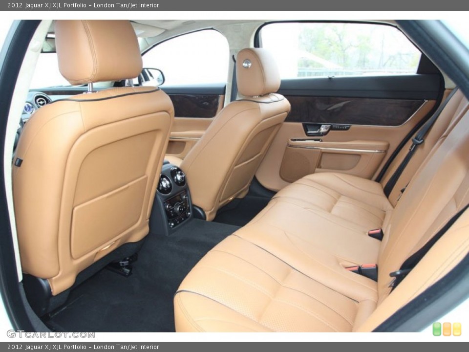 London Tan/Jet Interior Rear Seat for the 2012 Jaguar XJ XJL Portfolio #61640894