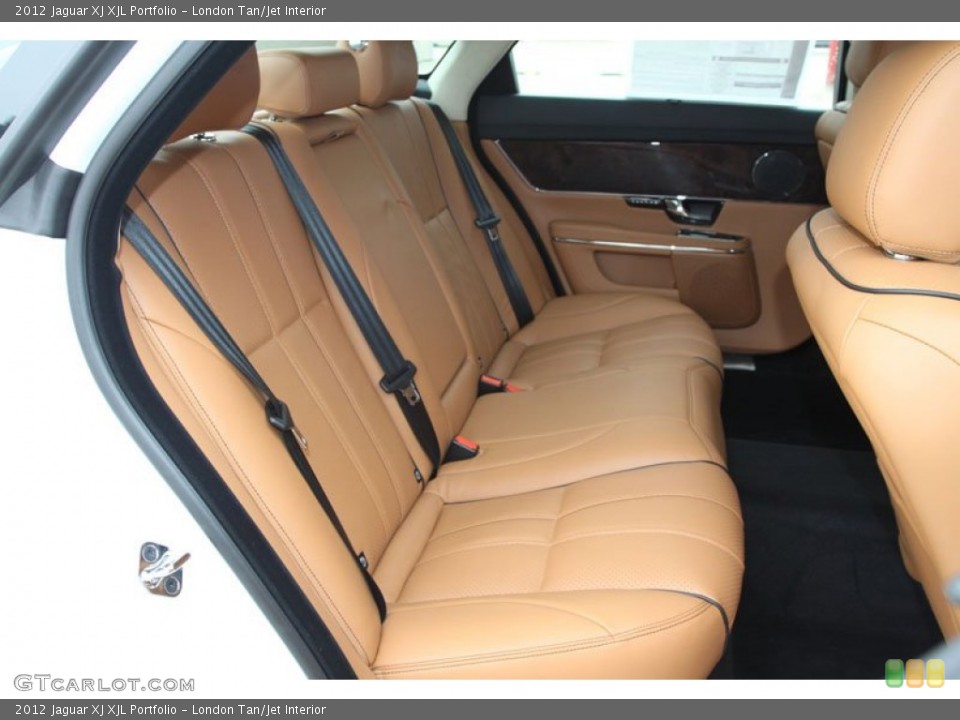 London Tan/Jet Interior Rear Seat for the 2012 Jaguar XJ XJL Portfolio #61640930