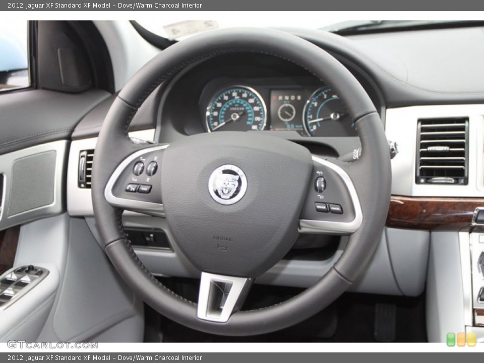 Dove/Warm Charcoal Interior Steering Wheel for the 2012 Jaguar XF  #61641050