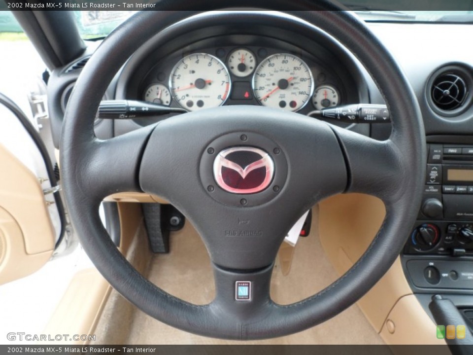 Tan Interior Steering Wheel for the 2002 Mazda MX-5 Miata LS Roadster #61642646