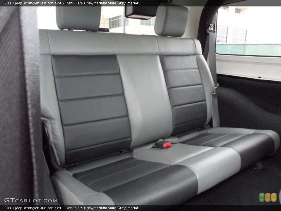 Dark Slate Gray/Medium Slate Gray Interior Rear Seat for the 2010 Jeep Wrangler Rubicon 4x4 #61643095
