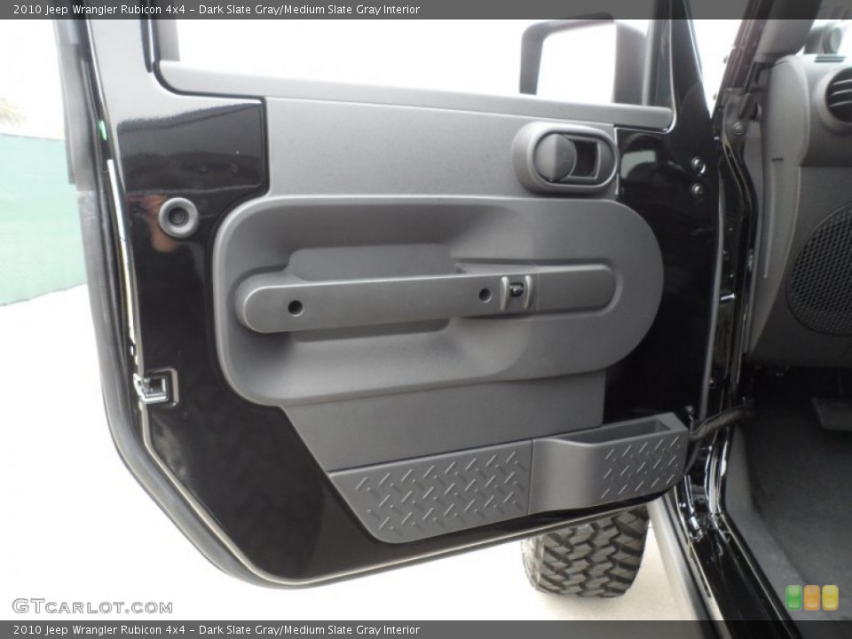 Dark Slate Gray/Medium Slate Gray Interior Door Panel for the 2010 Jeep Wrangler Rubicon 4x4 #61643117