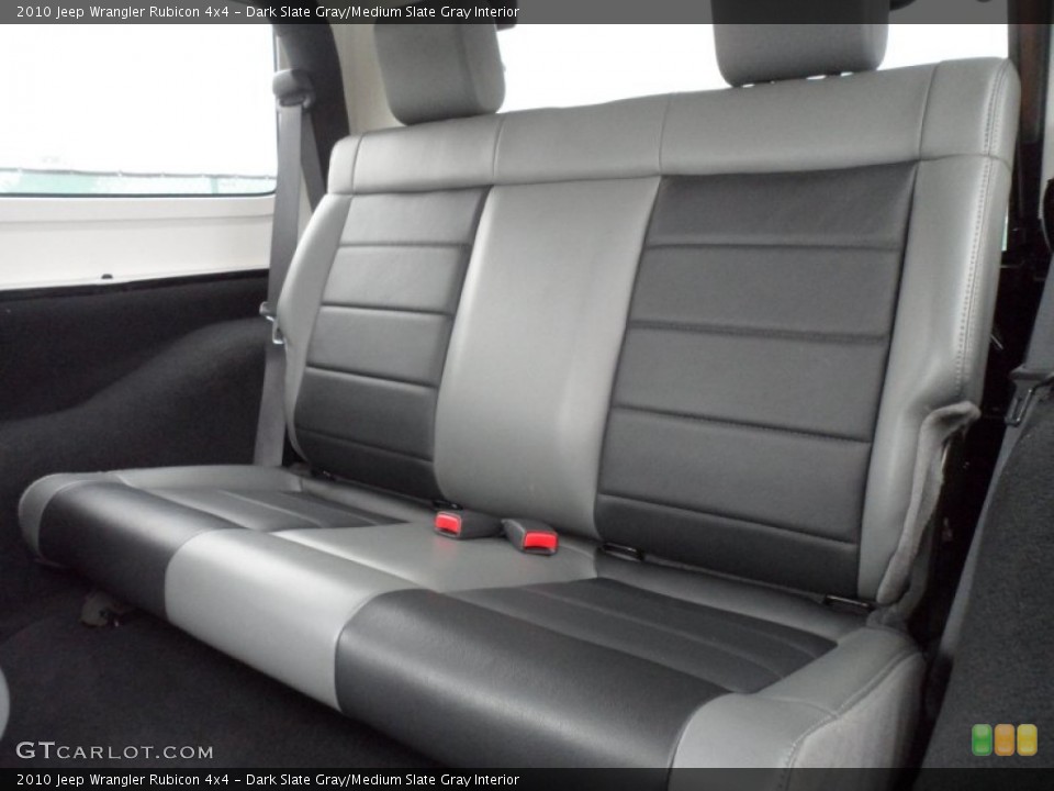 Dark Slate Gray/Medium Slate Gray Interior Rear Seat for the 2010 Jeep Wrangler Rubicon 4x4 #61643144