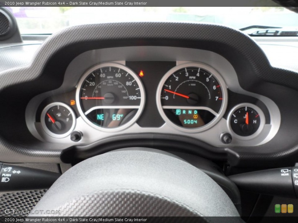 Dark Slate Gray/Medium Slate Gray Interior Gauges for the 2010 Jeep Wrangler Rubicon 4x4 #61643186