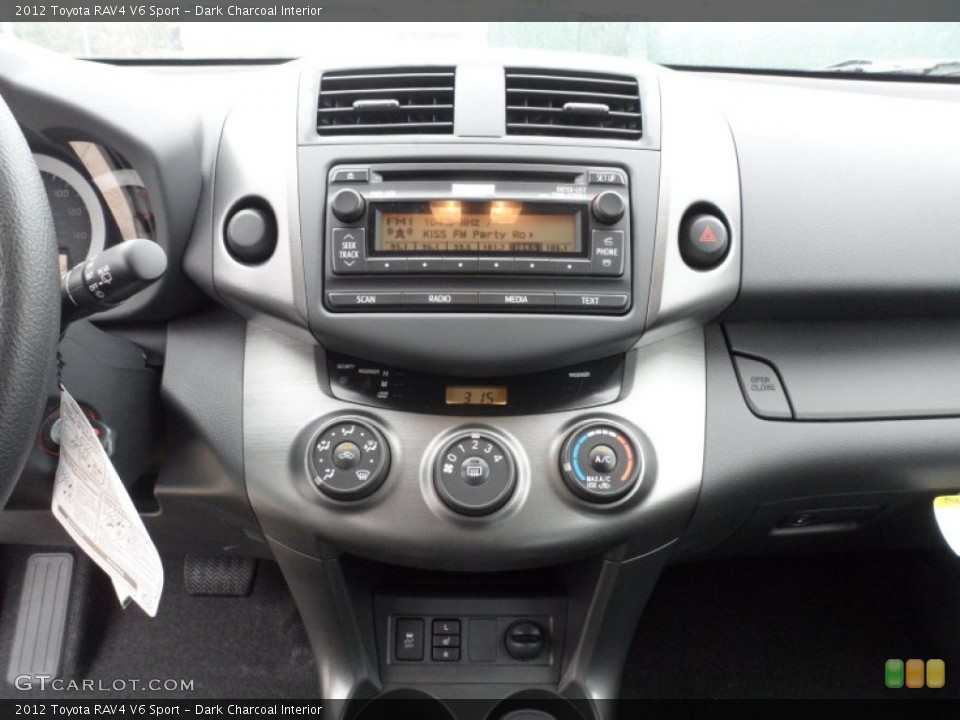 Dark Charcoal Interior Controls for the 2012 Toyota RAV4 V6 Sport #61643375