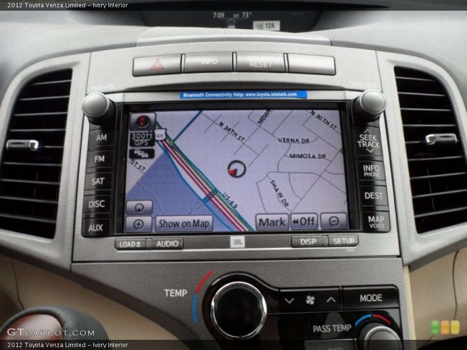 Ivory Interior Navigation for the 2012 Toyota Venza Limited #61644281