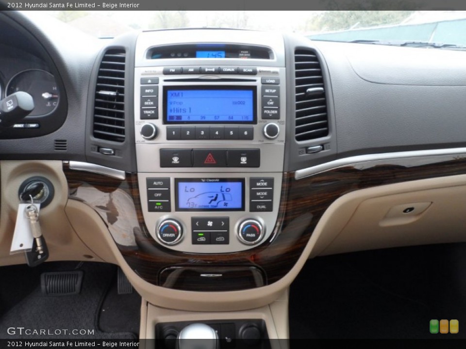 Beige Interior Controls for the 2012 Hyundai Santa Fe Limited #61644956